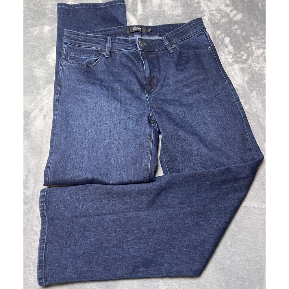 Hudson womens wide leg dark jeans sz 10 NWOT preppy premium Y2K